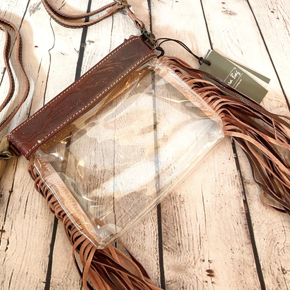 Myra Western Fringe Clear Stadium Bag